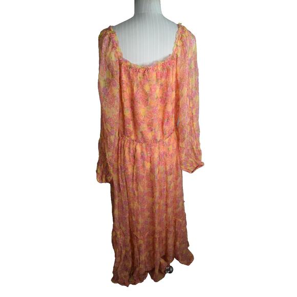 Sundance Dress Womens Medium Pink Floral Boho Maxi Square Neck Cottagecore - Picture 4 of 5